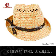 Высокое качество оптовой дешевой соломенной шляпе fedora hat